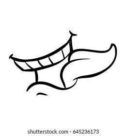 Mouth and lips cartoon