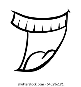 Mouth and lips cartoon