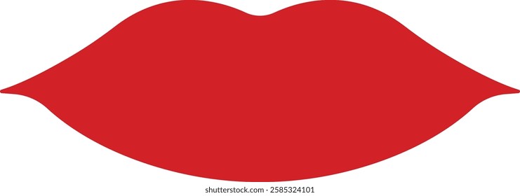 Mouth lips icon in flat vector for apps or website woman girl lips shape design kissing Beauty concept. Trendy style isolated on transparent background Concept of sexy and beautiful lips