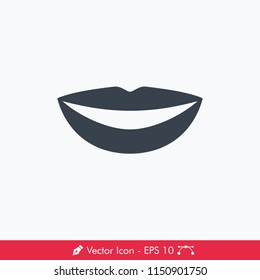 Mouth (Lips) Icon / Vector