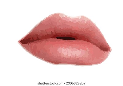 Boca y labios labios rojos boca boca boca boca boca de labios calientes diseño de ilustración de icono libre Vector