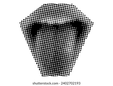 Mouth and lips, smile, tongue, dots Punk y2k black and white collage elements