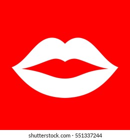 Icono de vector de labios de boca