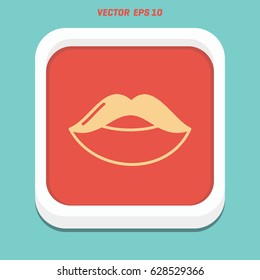 Mouth lips vector icon