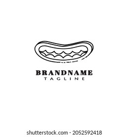 mouth logo cartoon icon design template black isolated modern illustration