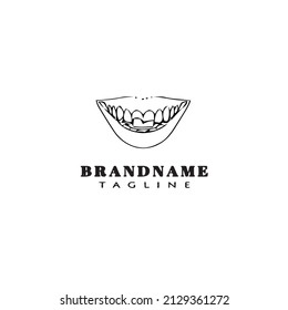 mouth logo icon design template modern vector illustration