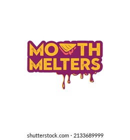 Mouth Melter's Food Restaurant Logo with sandwich