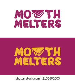 Mouth Melter's Food Restaurant Logo with sandwich