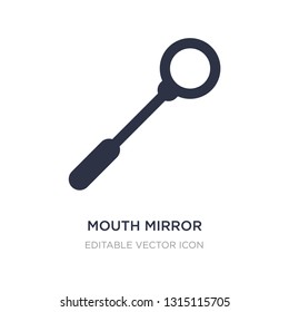 mouth mirror icon on white background. Simple element illustration from Dentist concept. mouth mirror icon symbol design.