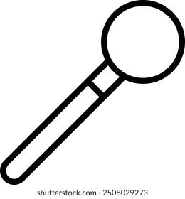 mouth mirror icon. Thin linear style design isolated on white background