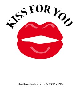 Mouth on white background. Vector illustration.