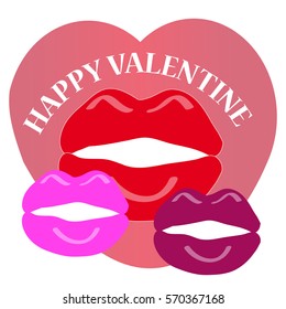 Mouth on white background. Vector illustration.