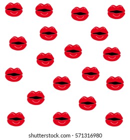 Mouth on white background. Vector illustration.