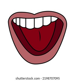 Mouth Open Joy Vector Illustration Stock Vector (Royalty Free ...