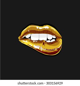 Mouth pop art vector