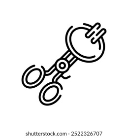 Mouth Prop Outline Icon, Vector illustration