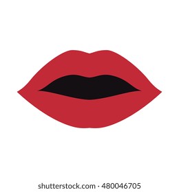 Red Lips Sexy Womans Kiss Birthmark Stock Vector (Royalty Free ...