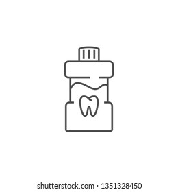 Mouth Rinse Line Icon. Mouth Rinse Related Vector Line Icon. Isolated on White Background. Editable Stroke.