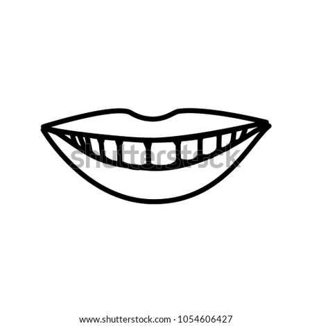 Mouth Smile Teeth Vector Template Stock Vector (Royalty Free ...