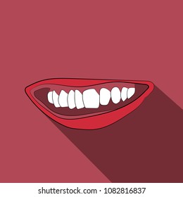 the mouth with a smile vector drawing illustration