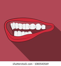 the mouth with a smile vector drawing illustration