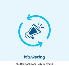 Mouth Speaker Marketing symbol Illustration | Digital Marketing Concept