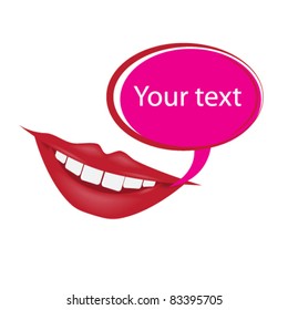 mouth with speech bubble