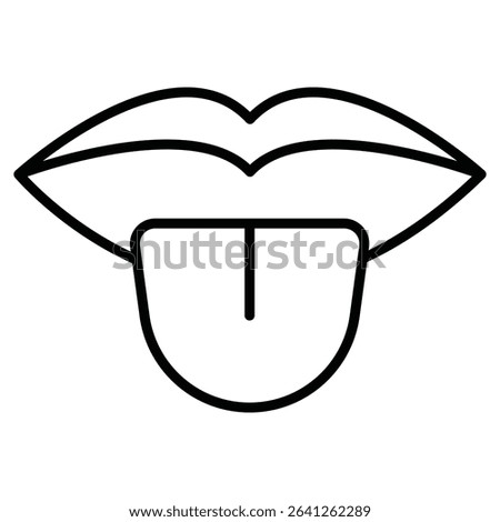 Mouth sticking tongue out icon simple flat icon vector symbol