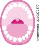 Mouth with teeth Vector image or clipart