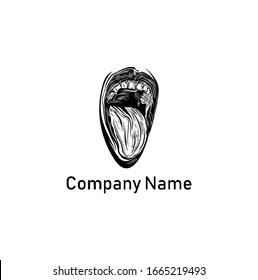 Mouth Tongue Out Logo Commercial Use Stock Vector (Royalty Free ...