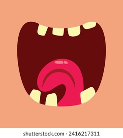 
Boca con Pérdida dental problema de salud Concepto de Vector Diseño
Persona que habla con problemas de deterioro de dientes 
