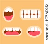 Mouth vector collection flat style