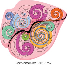 Mouth vector illustration. Design for tattoo, wall decoration, bag, pillow cover, book, poster and t-shirt.