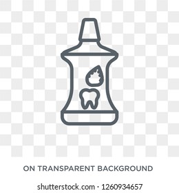 Mouth Wash Icon. Trendy Flat Vector Mouth Wash Icon On Transparent Background From Dentist Collection. High Quality Filled Mouth Wash Symbol Use For Web And Mobile