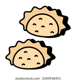 A mouth watering icon of taco 
