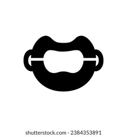 Mouthguard Icon on White Background - Simple Vector Illustration