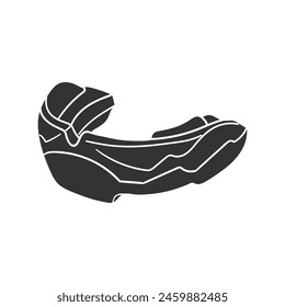 Mouthguard Icon Silhouette Illustration. Sport Protection Vector Graphic Pictogram Symbol Clip Art. Doodle Sketch Black Sign.