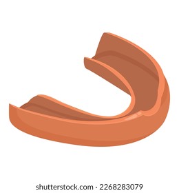 Vector de dibujos animados del protector de portaobjetos. Guardia de dientes. Boxeador de dispositivos