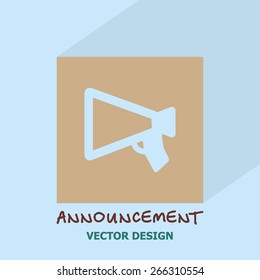 Mouthpiece (announcing) icon. vector design.