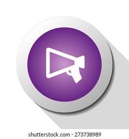 Mouthpiece (announcing), web icon. Vector design