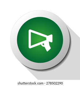 Mouthpiece (announcing), web icon. Vector design