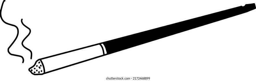 Mouthpiece with cigar on a white background