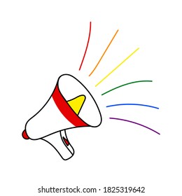 PIEZA DE BOCA EN FORMA DE BANDERA LGBT EN VECTOR