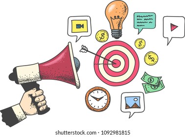 The mouthpiece and hit the target