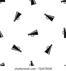 Mouthpiece pattern repeat seamless in black color for any design. Vector geometric illustration
