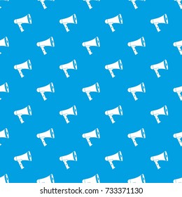 Mouthpiece pattern repeat seamless in blue color for any design. Vector geometric illustration