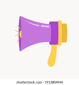 A mouthpiece, speaker, or mouthpiece symbol or icon. News, notifications, advertising, promotion concept. Vector illustration