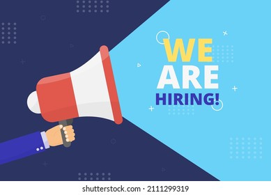 Mouthpiece We are hiring. Vector banner