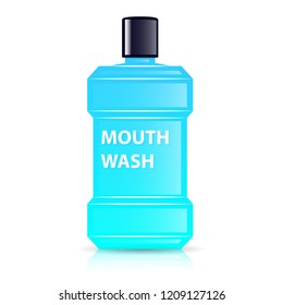 Mouthwash bottle icon. Clipart image isolated on white background