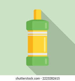 Icono de lavado de la boquilla vector plano. Lavado dental. menta fresca